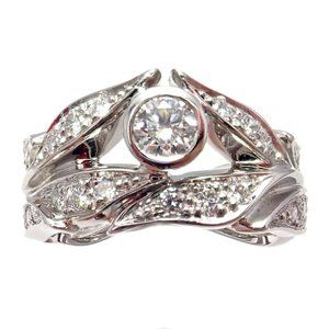 Authentic Carrera Y Carrera 18k Mi Princes Greco Roman Diamond Crown Ring 6.75